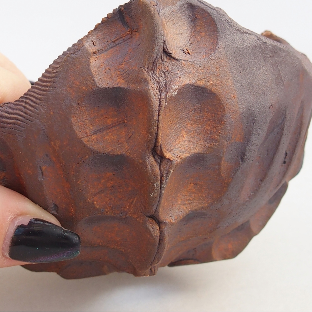 Keramická Skořápka 11 x 10 x 6,5 cm , barva hnědá