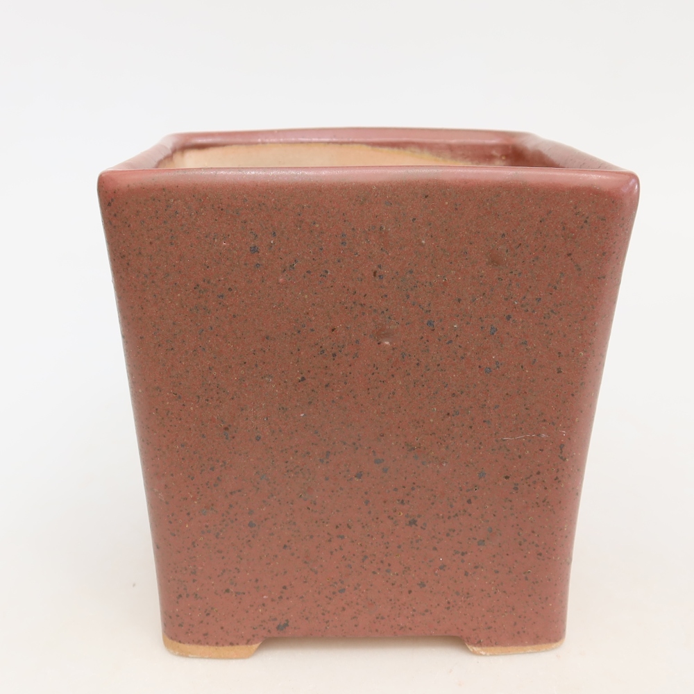 Keramická bonsai miska 13 x 13 x 14 cm, barva růžová