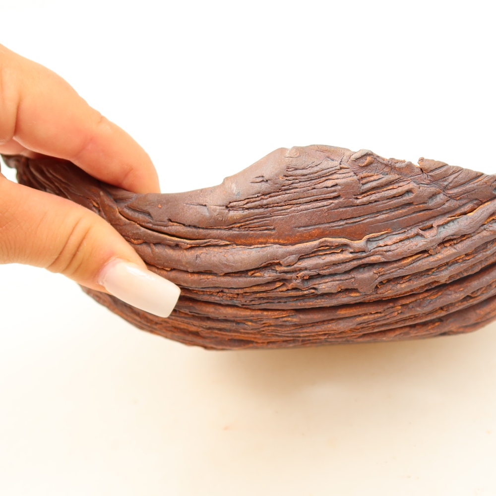 Keramická Skořápka  22,5 x 16 x 8 cm , barva hnědá