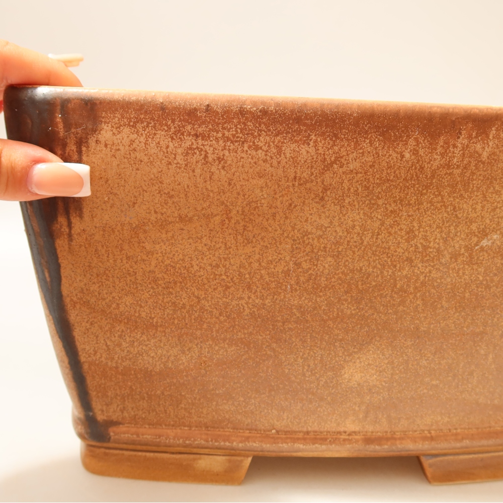 Keramická bonsai miska 26,5 x 26,5 x 15,5 cm, barva růžová