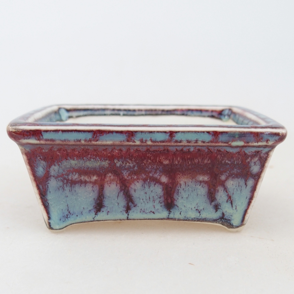 Mini bonsai miska 7,5 x 6 x 3 cm, barva vínová