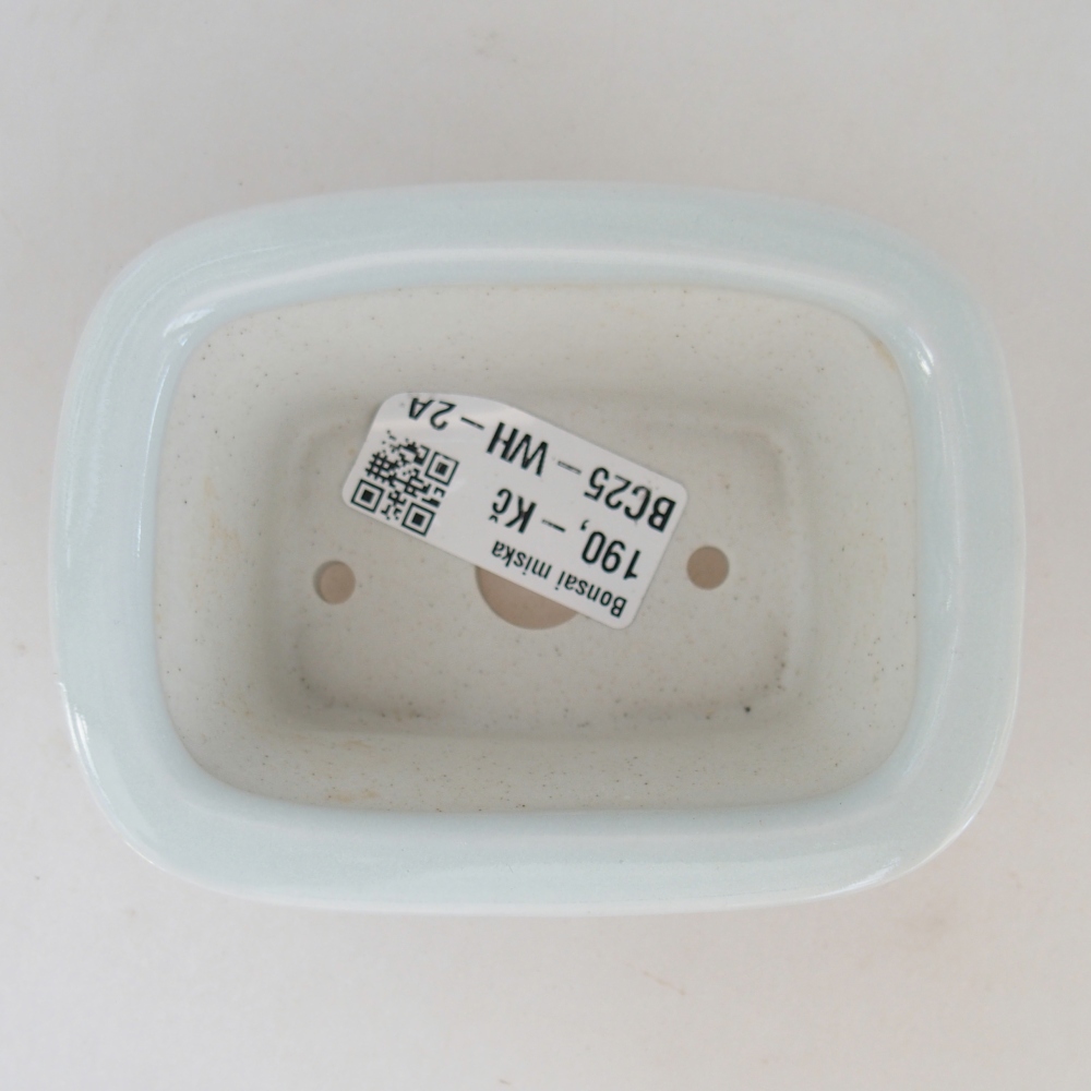 Mini bonsai miska 10 x 7,5 x 4 cm, barva bílá