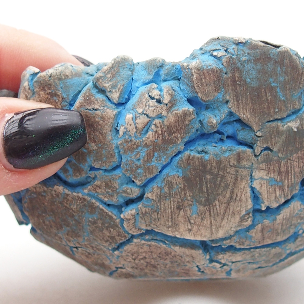 Keramická Skořápka  10,5 x 10,5 x 5 cm , barva modrá