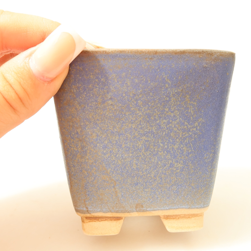 Keramická bonsai miska 7,5 x 7,5 x 7,5 cm, barva modrá