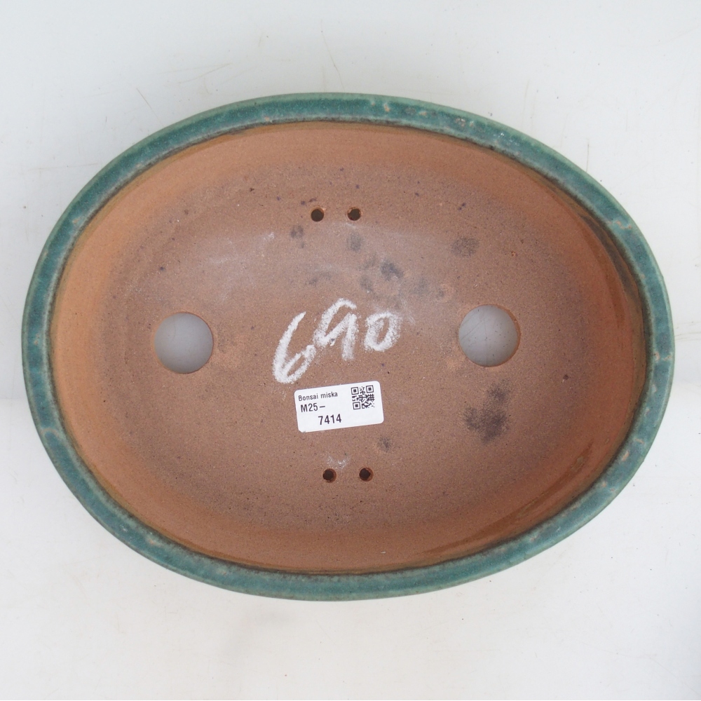 Bonsai miska 26,5 x 21 x 7,5 cm , barva zelená