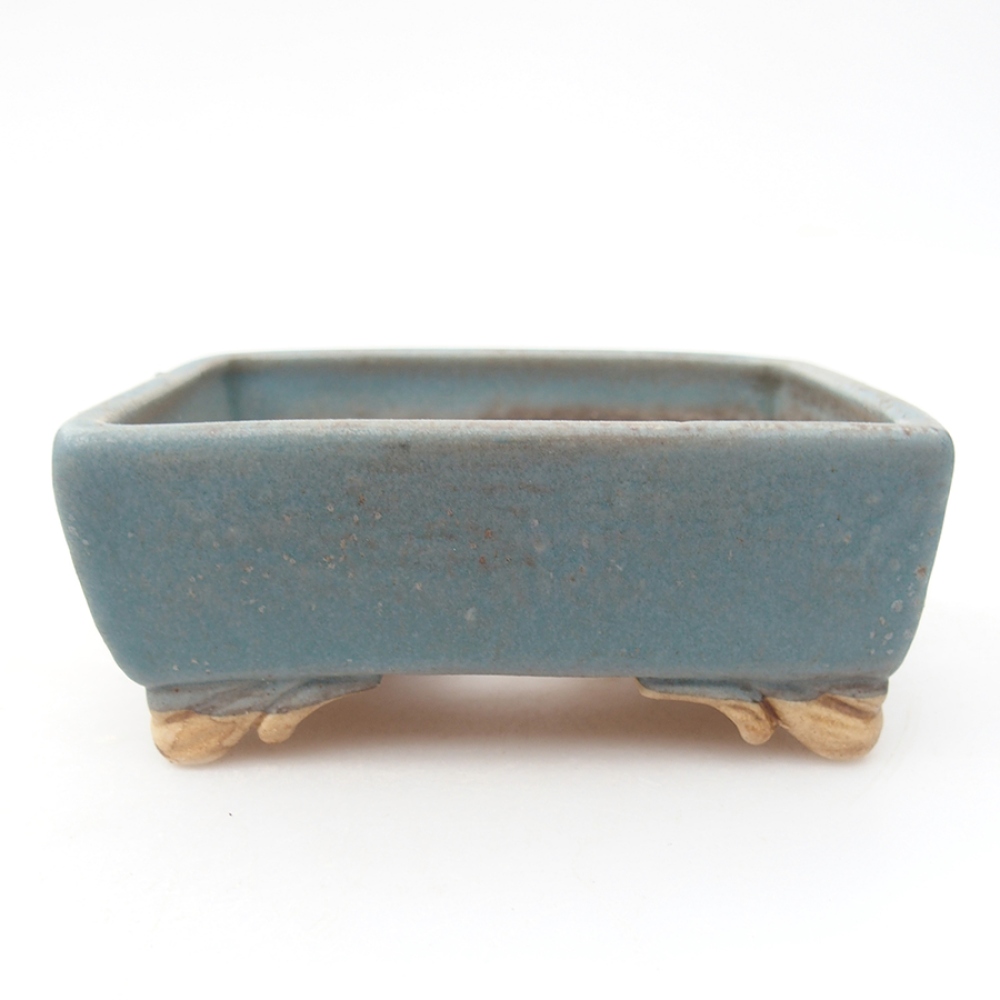 Keramická bonsai miska 10 x 8,5 x 4 cm, barva modrá
