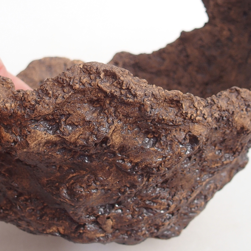 Keramická Skořápka 14 x 13 x 12 cm , barva hnědá