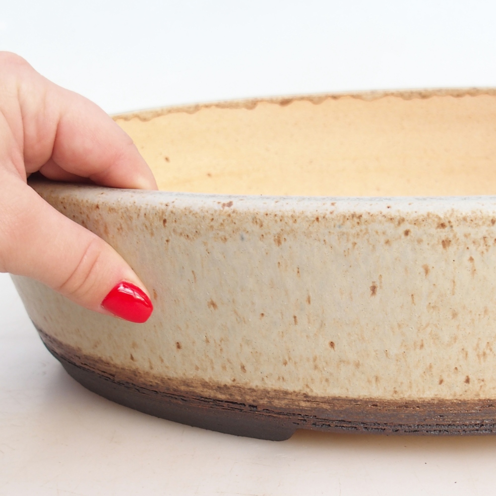 Bonsai miska 39 x 31 x 8 cm , barva béžová