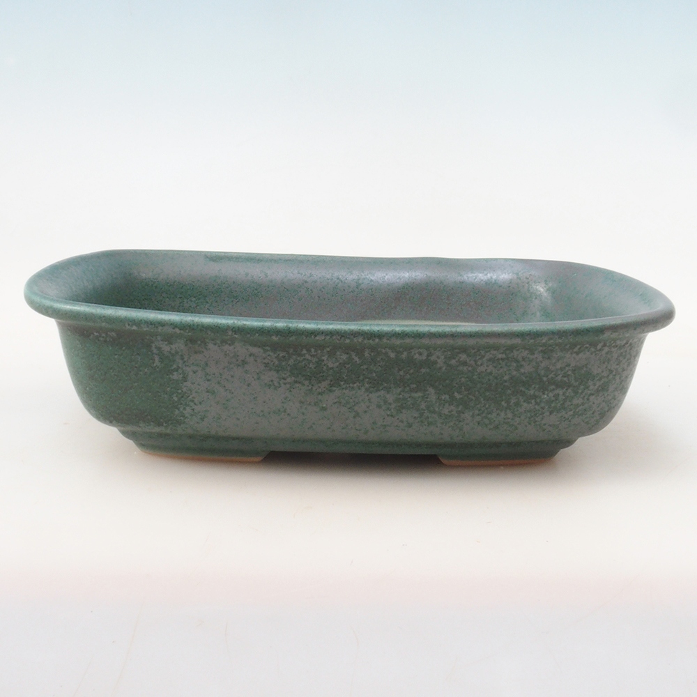 Bonsai miska + podmiska H08 - 25 x 19,5 x 6 cm. - zelená