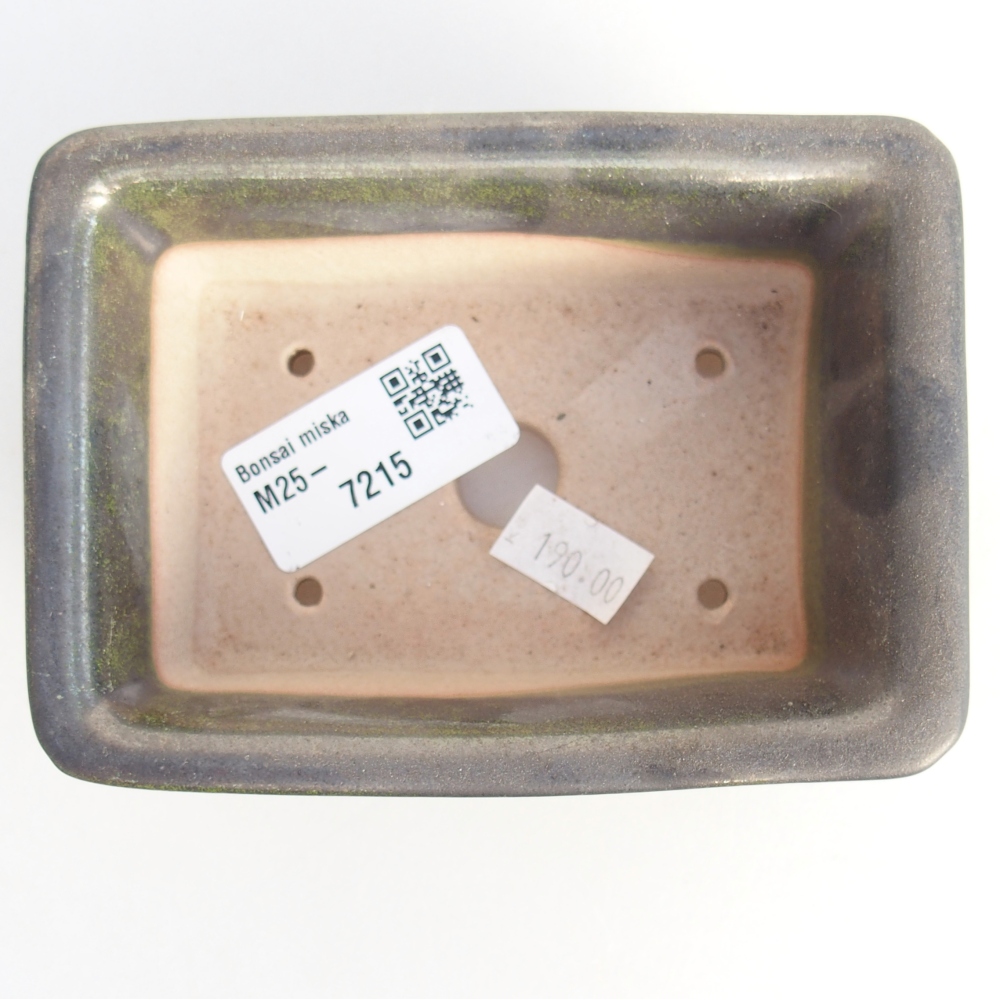 Keramická bonsai miska 11,5 x 8,5 x 4,5 cm, barva šedá