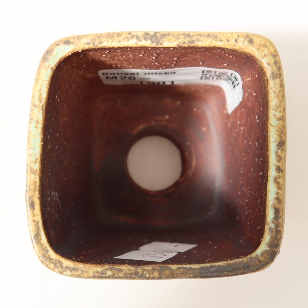 Keramická bonsai miska 5 x 5 x 6,5 cm, barva zelená