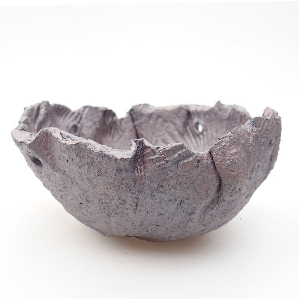 Keramická Skořápka  13,5 x 13 x 7 cm , barva kovová
