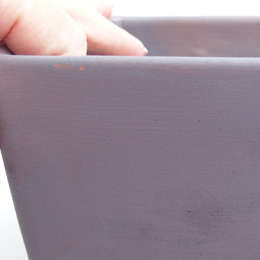 Keramická bonsai miska 15 x 15 x 10,5 cm, barva kovová