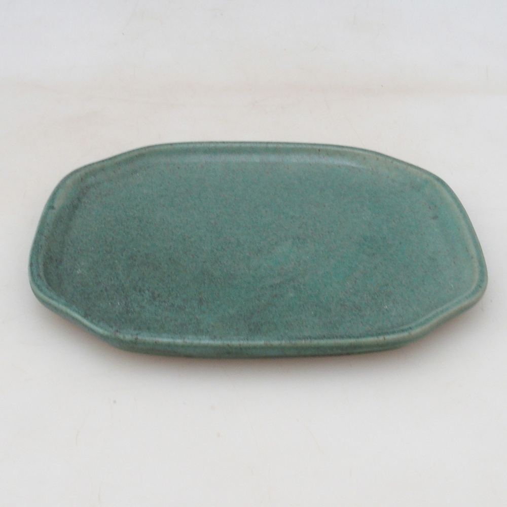 Keramická podmiska H32 - 13 x 11 x 1 cm - zelená