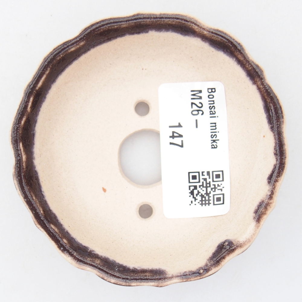 Mini bonsai miska 7,5 x 7,5 x 2 cm, barva hnědá