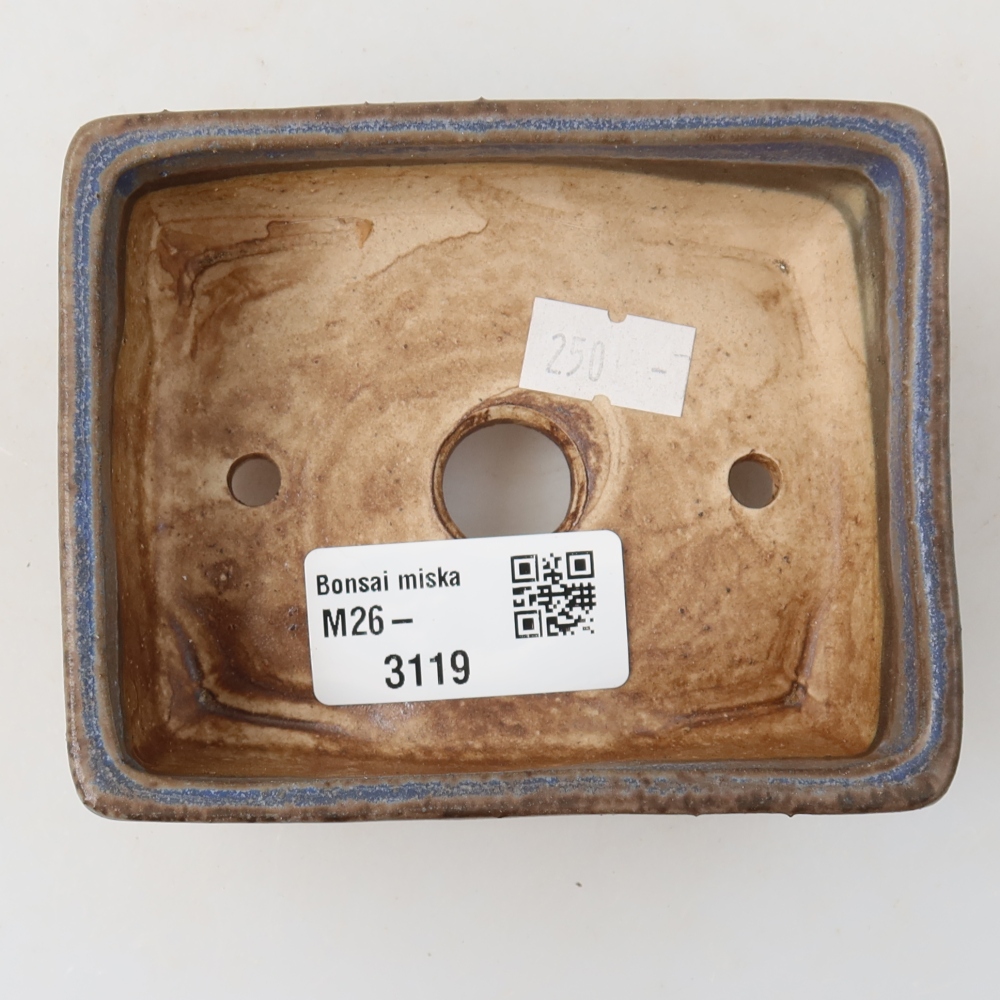 Keramická bonsai miska 10 x 8 x 4 cm, barva modrá