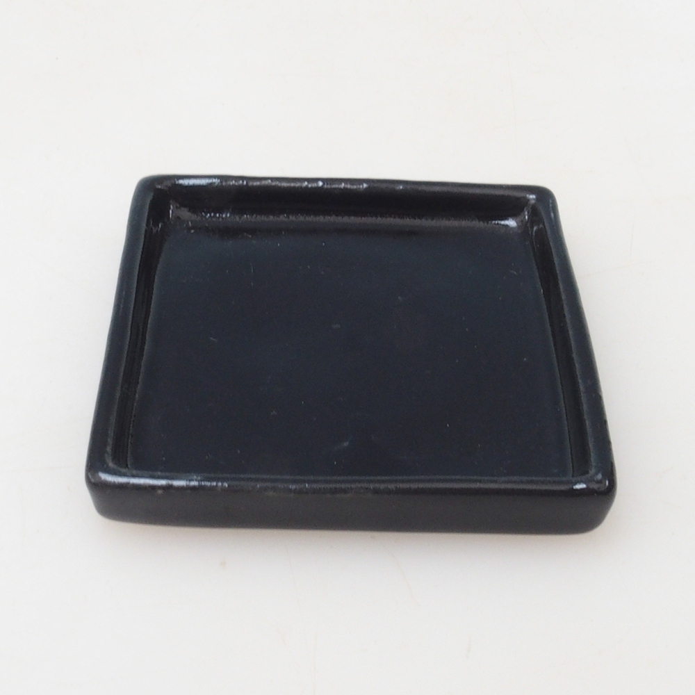 Bonsai podmiska čtverc S - 8 x 8 x 1 cm - černá