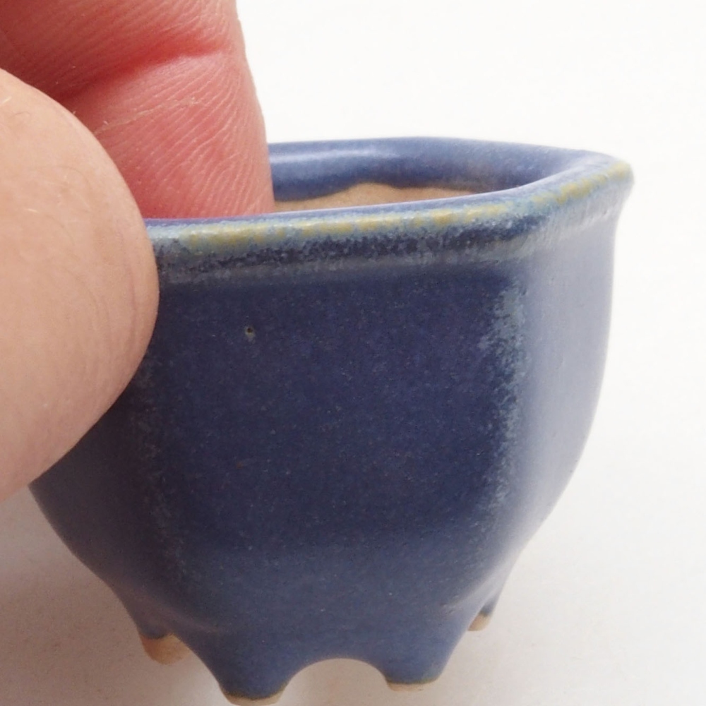 Mini bonsai miska 4 x 3,5 x 3 cm, barva modrá