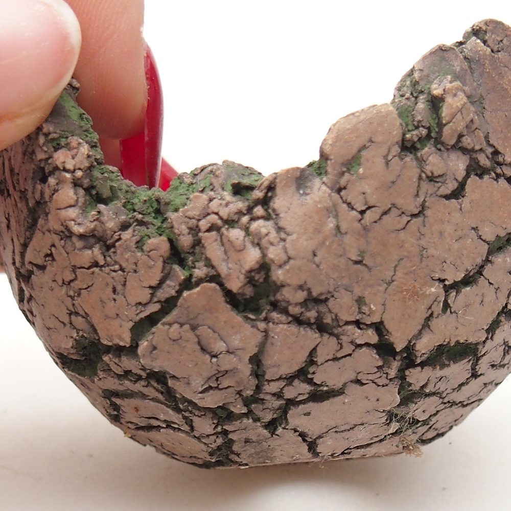 Keramická Skořápka  7 x 6 x 5 cm , barva zelená