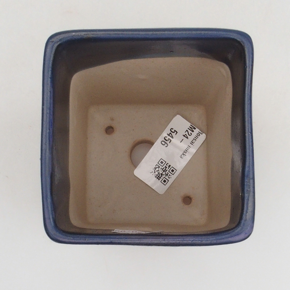 Keramická bonsai miska 8,5 x 8,5 x 10,5 cm, barva modrá