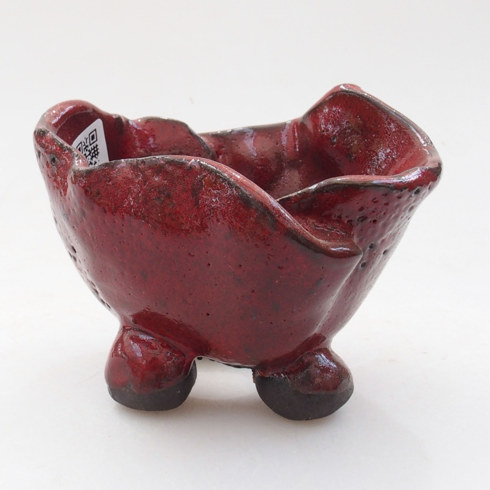 Keramická Skořápka  8 x 8 x 7 cm , barva červená