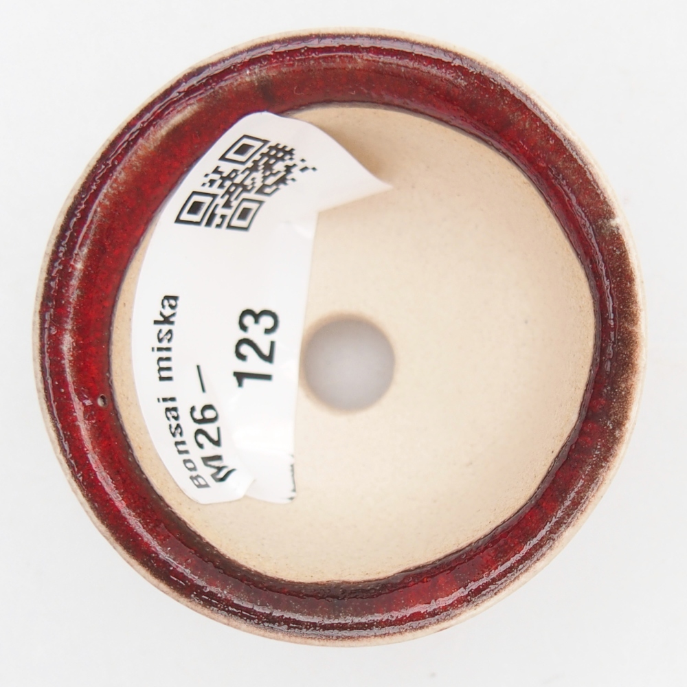 Mini bonsai miska 5 x 5 x 3 cm, barva červená