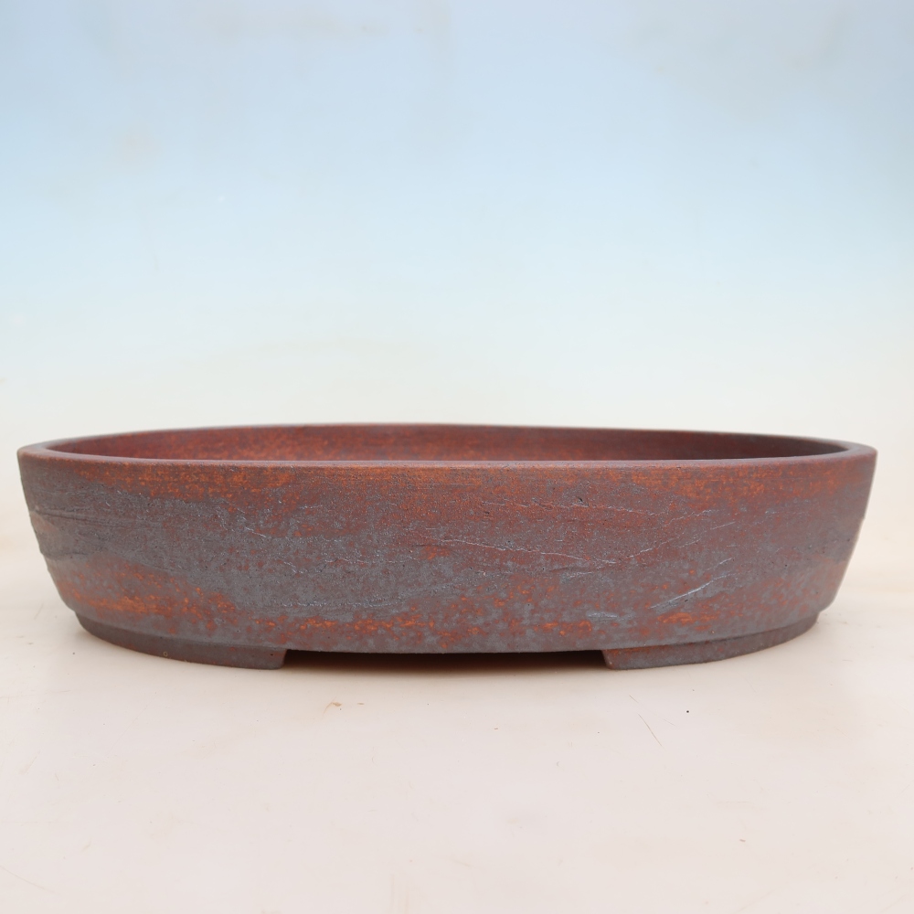 Keramická bonsai miska 37 x 30 x 7,5 cm, barva kovová