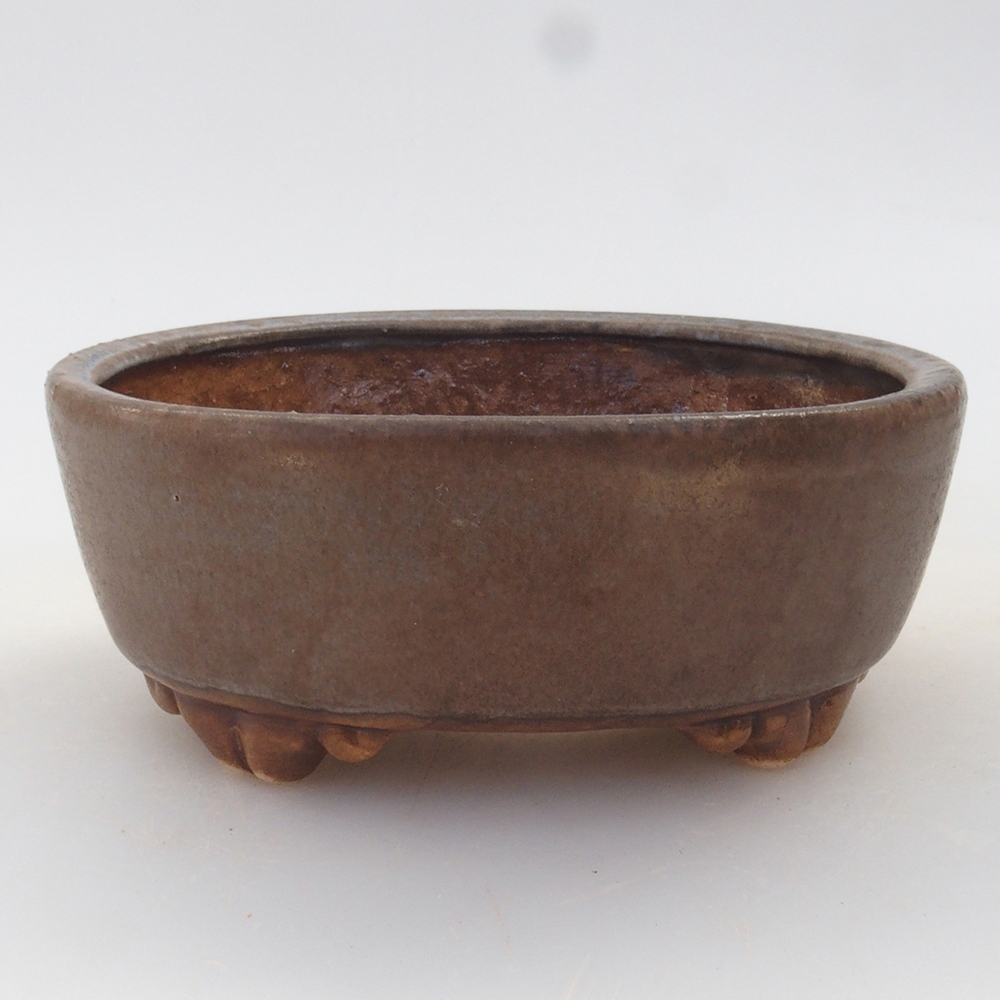 Keramická bonsai miska 9 x 8 x 3,5 cm, barva šedá