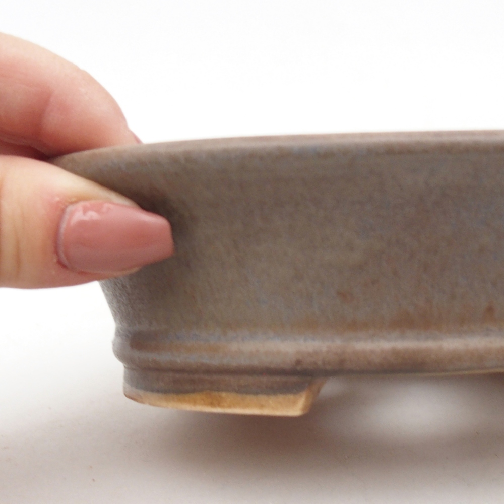 Keramická bonsai miska 14,5 x 12,5 x 4 cm, barva modrá