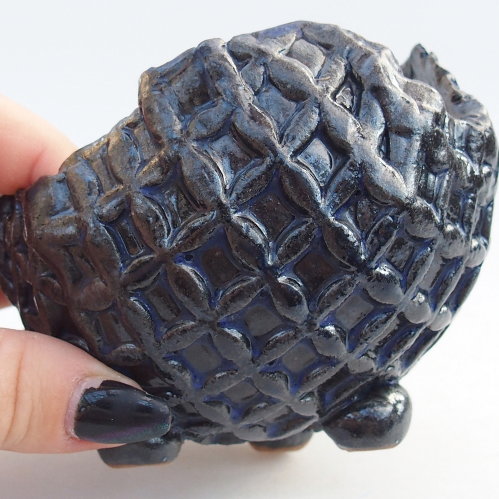 Keramická Skořápka 10 x 9 x 8 cm , barva modrá