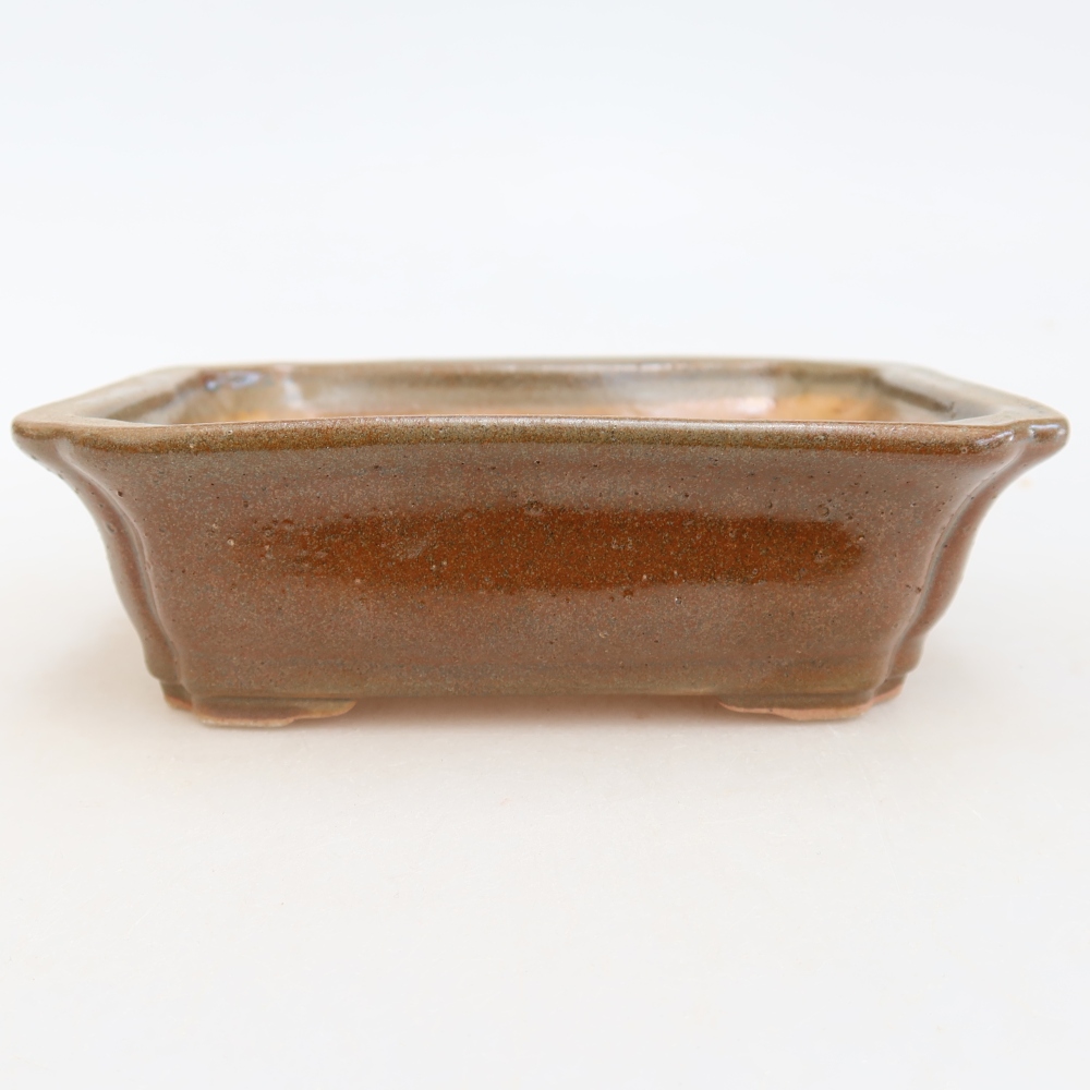 Keramická bonsai miska 13 x 10,5 x 4,5 cm, barva hnědá