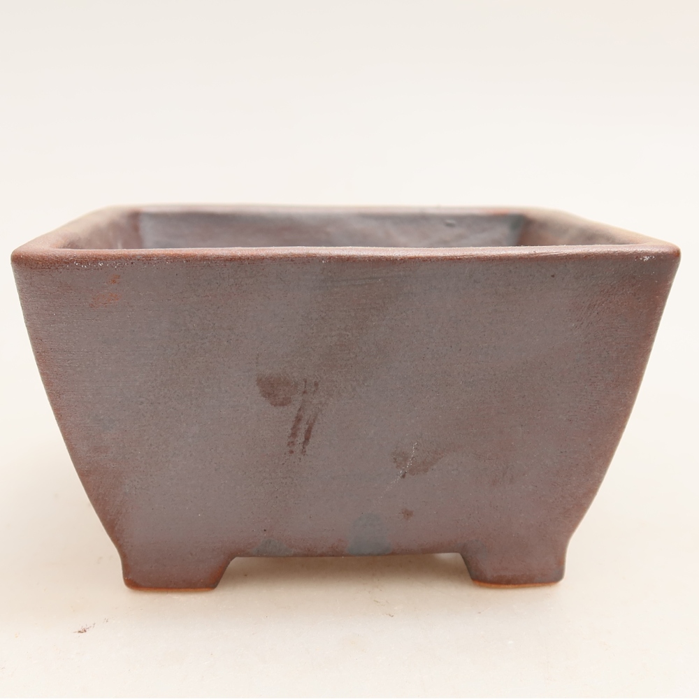 Keramická bonsai miska 9,5 x 9,5 x 5,5 cm, barva kovová