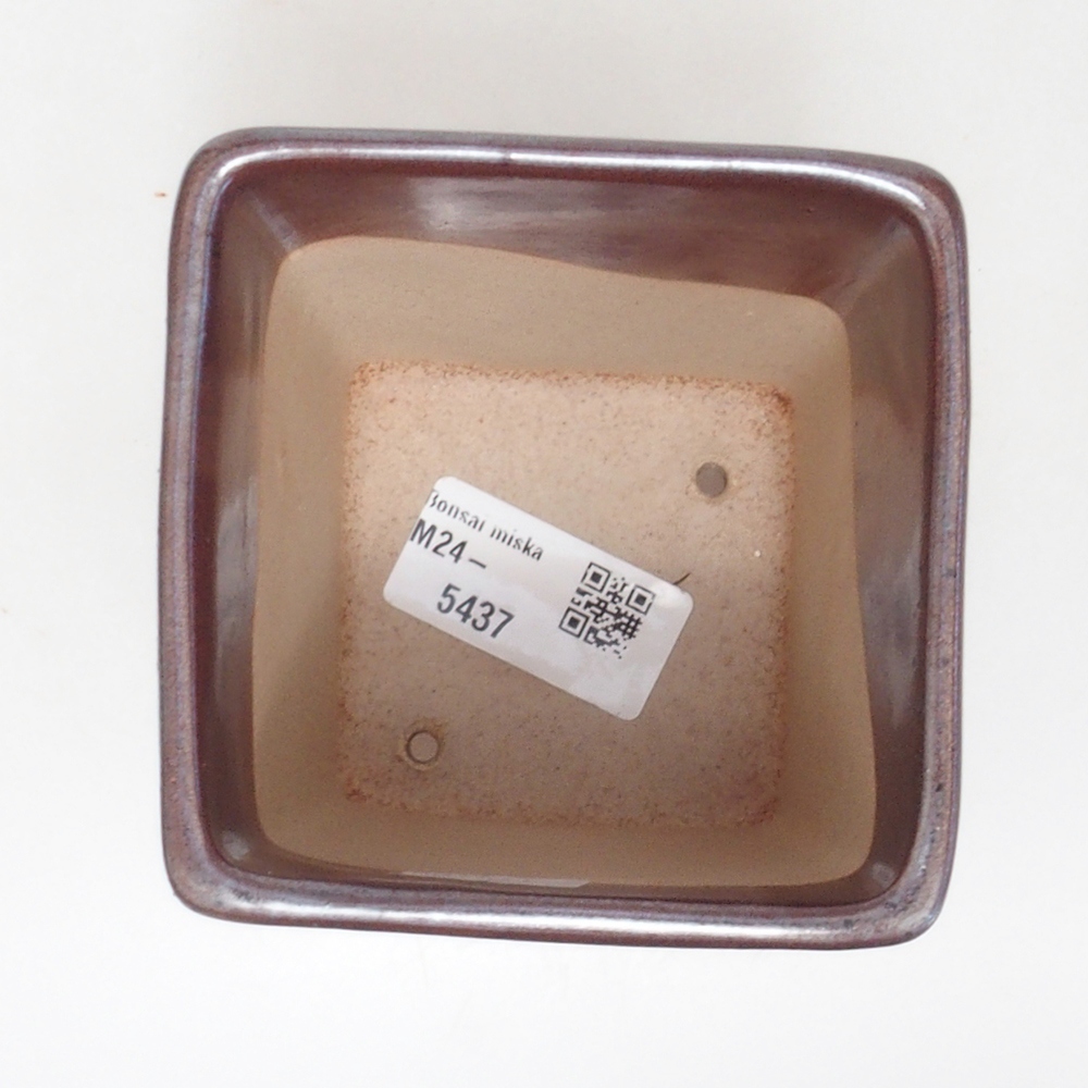 Keramická bonsai miska 8,5 x 8,5 x 11 cm, barva hnědá