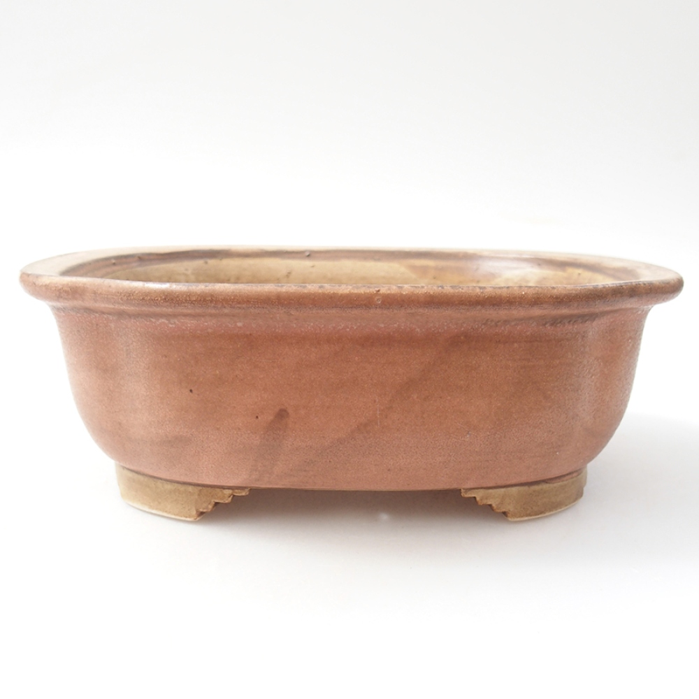 Keramická bonsai miska 20 x 16 x 7 cm, barva růžová