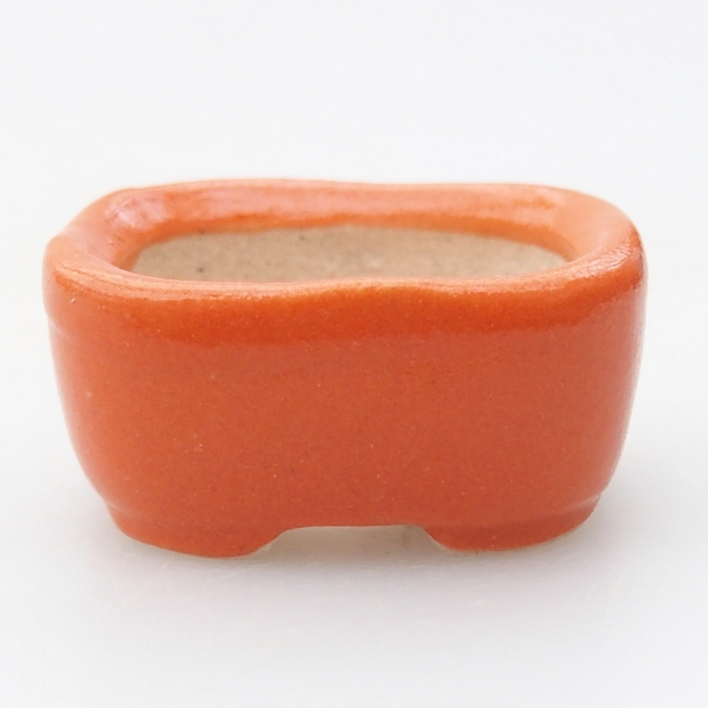 Mini bonsai miska 2,5 x 2,5 x 1 cm, barva oranžová