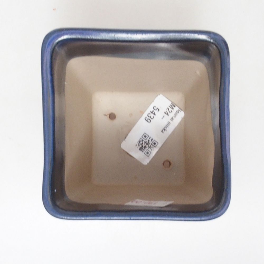 Keramická bonsai miska 8,5 x 8,5 x 11 cm, barva modrá