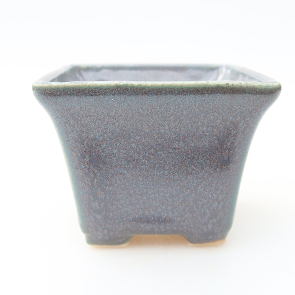 Keramická bonsai miska 6,5 x 6,5 x 5 cm, barva šedá