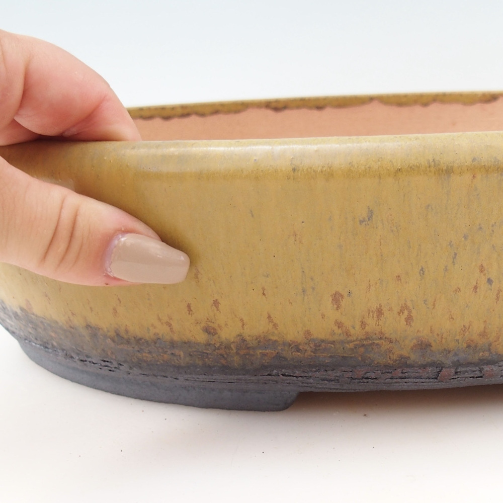 Bonsai miska 32 x 25 x 7,5 cm , barva žlutá