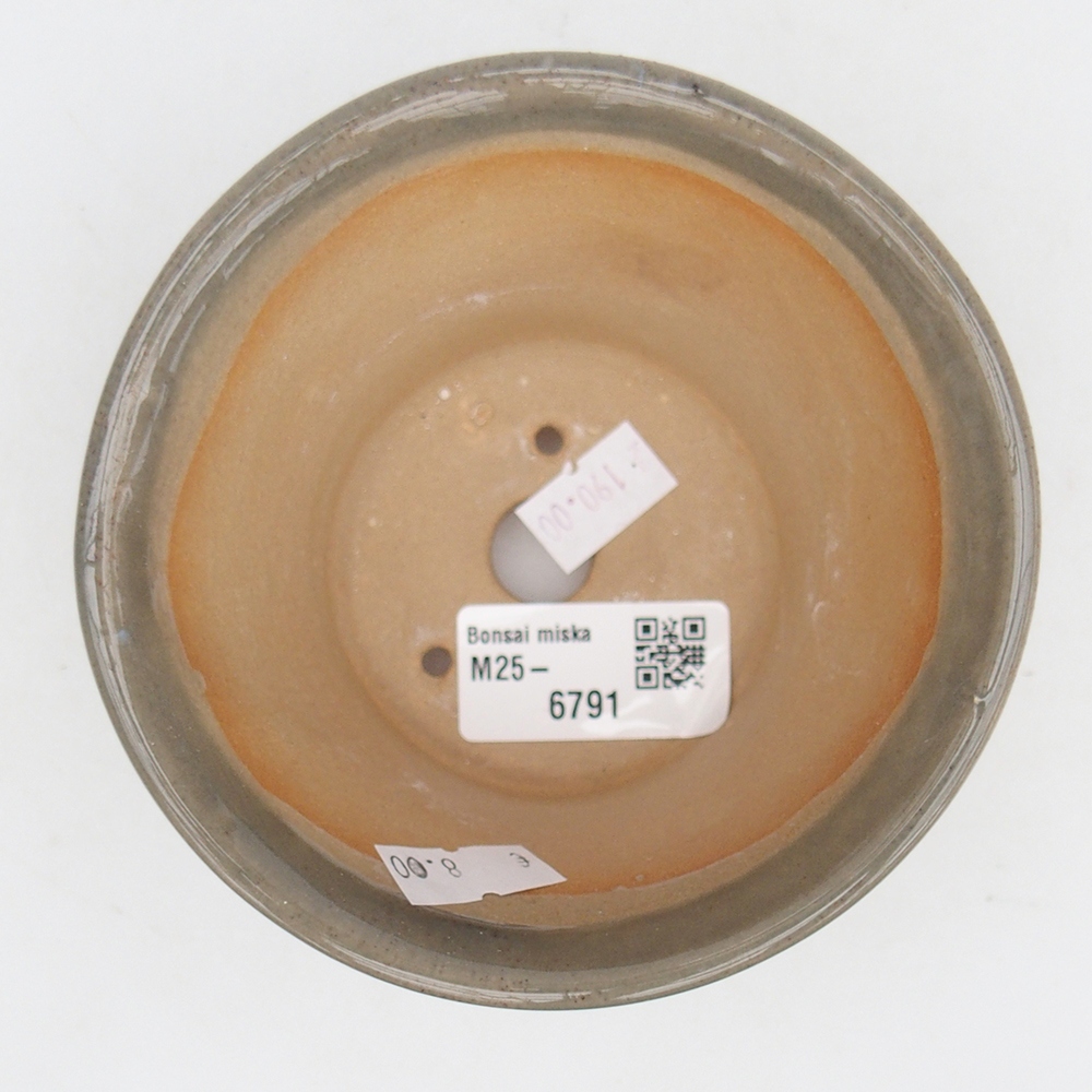 Keramická bonsai miska 11 x 11  x 7 cm, barva šedá