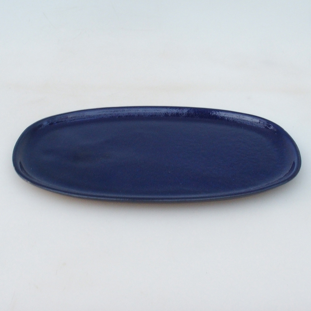 Keramická podmiska H15 -25 x 15 x 1 cm  - modrá