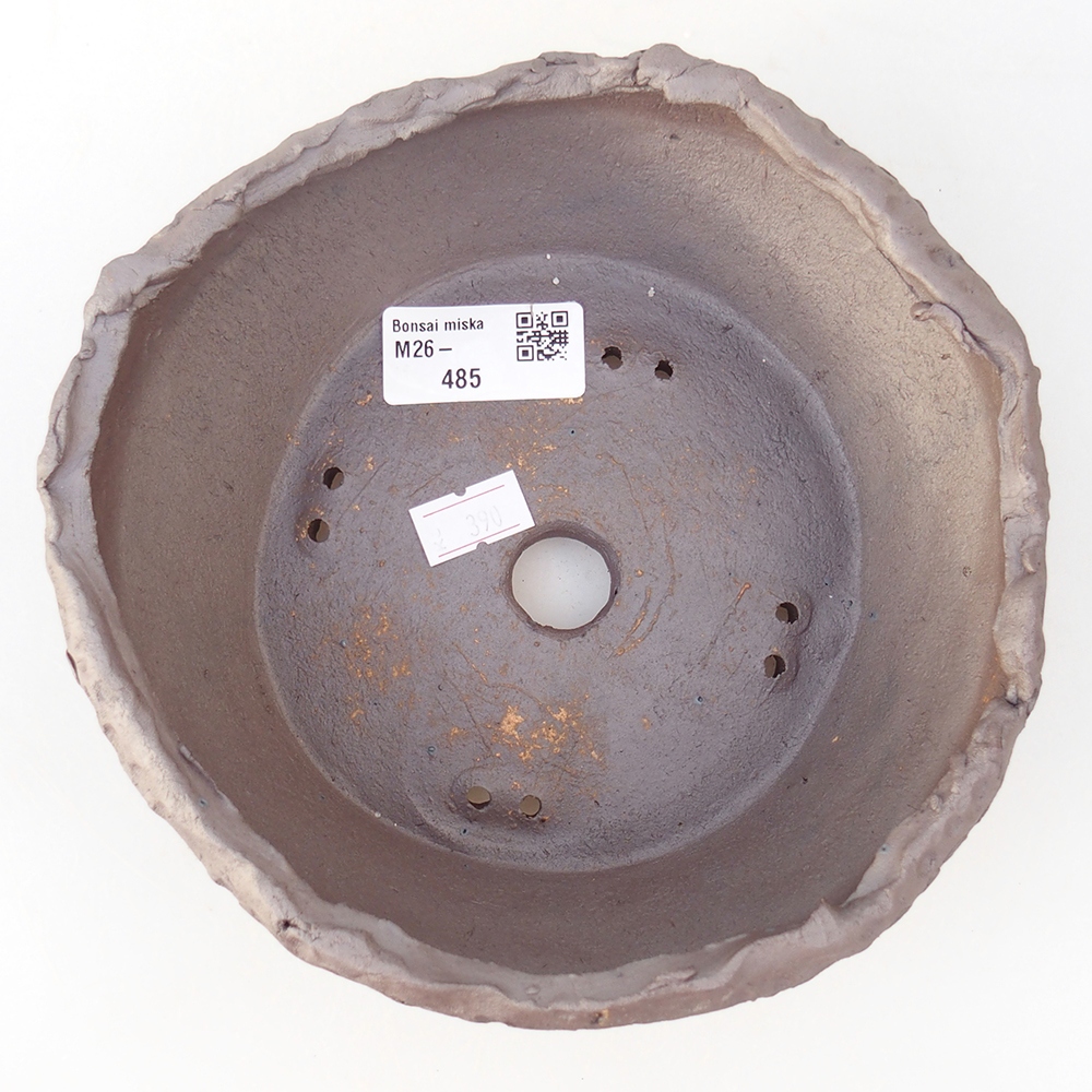 Keramická bonsai miska 17 x 17 x 6,5 cm, barva kovová