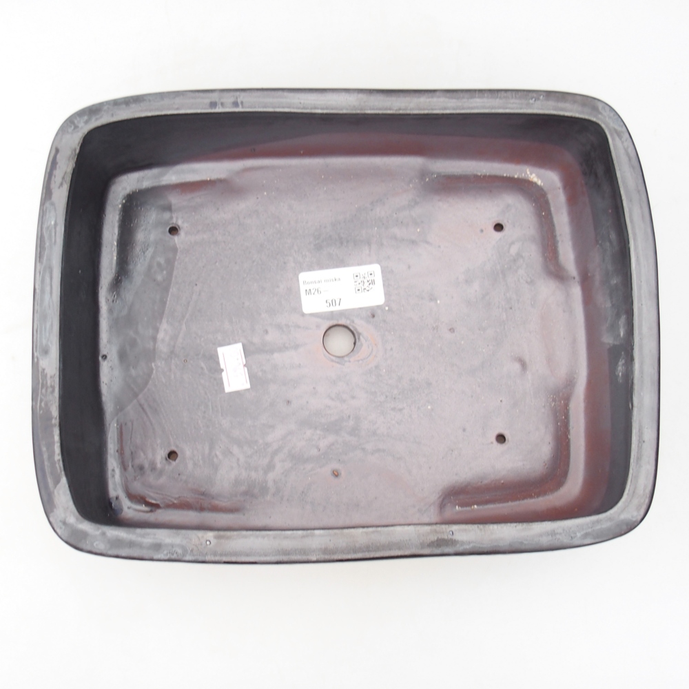 Keramická bonsai miska 26,5 x 20 x 6,5 cm, barva černá