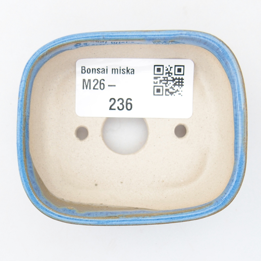 Mini bonsai miska 7 x 6 x 2,5 cm, barva modrá