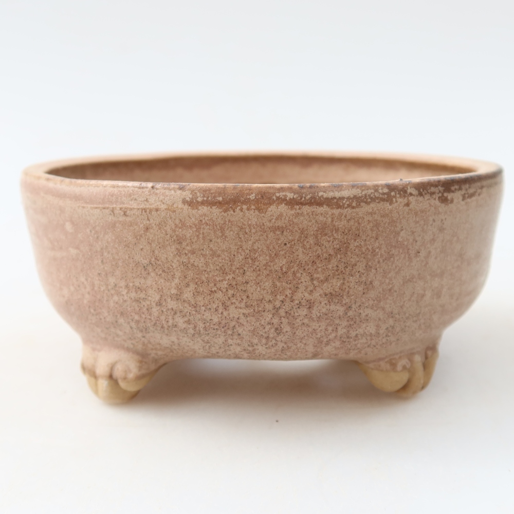Keramická bonsai miska 10,5 x 10,5 x 4 cm, barva růžová