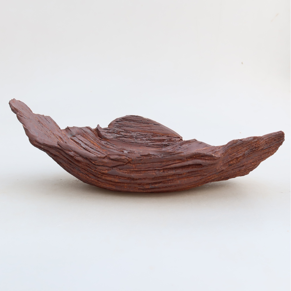Keramická Skořápka  24,5 x 14,5 x 7,5 cm , barva hnědá