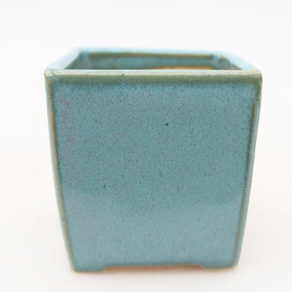 Keramická bonsai miska 4,5 x 4,5 x 5 cm, barva modrá