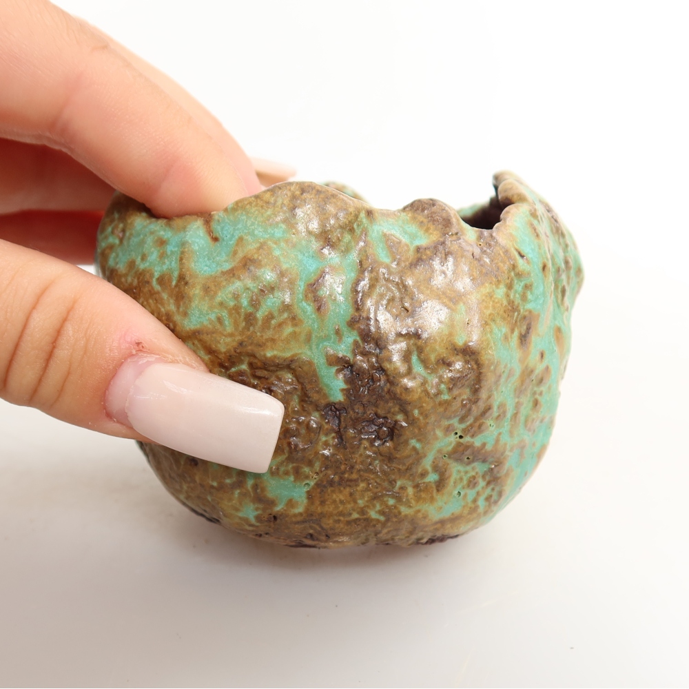 Keramická Skořápka  7 x 7 x 6 cm , barva zelená