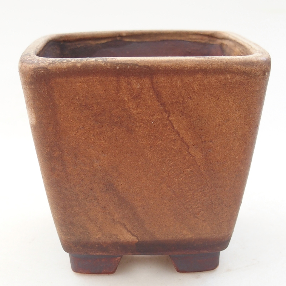 Keramická bonsai miska 7,5 x 7,5 x 7,5 cm, barva růžová