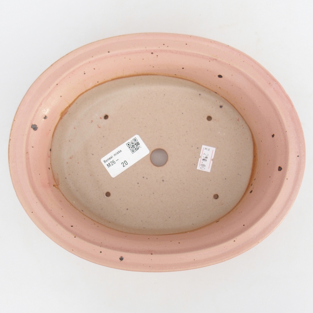Keramická bonsai miska 22,5 x 18,5 x 7 cm, barva růžová