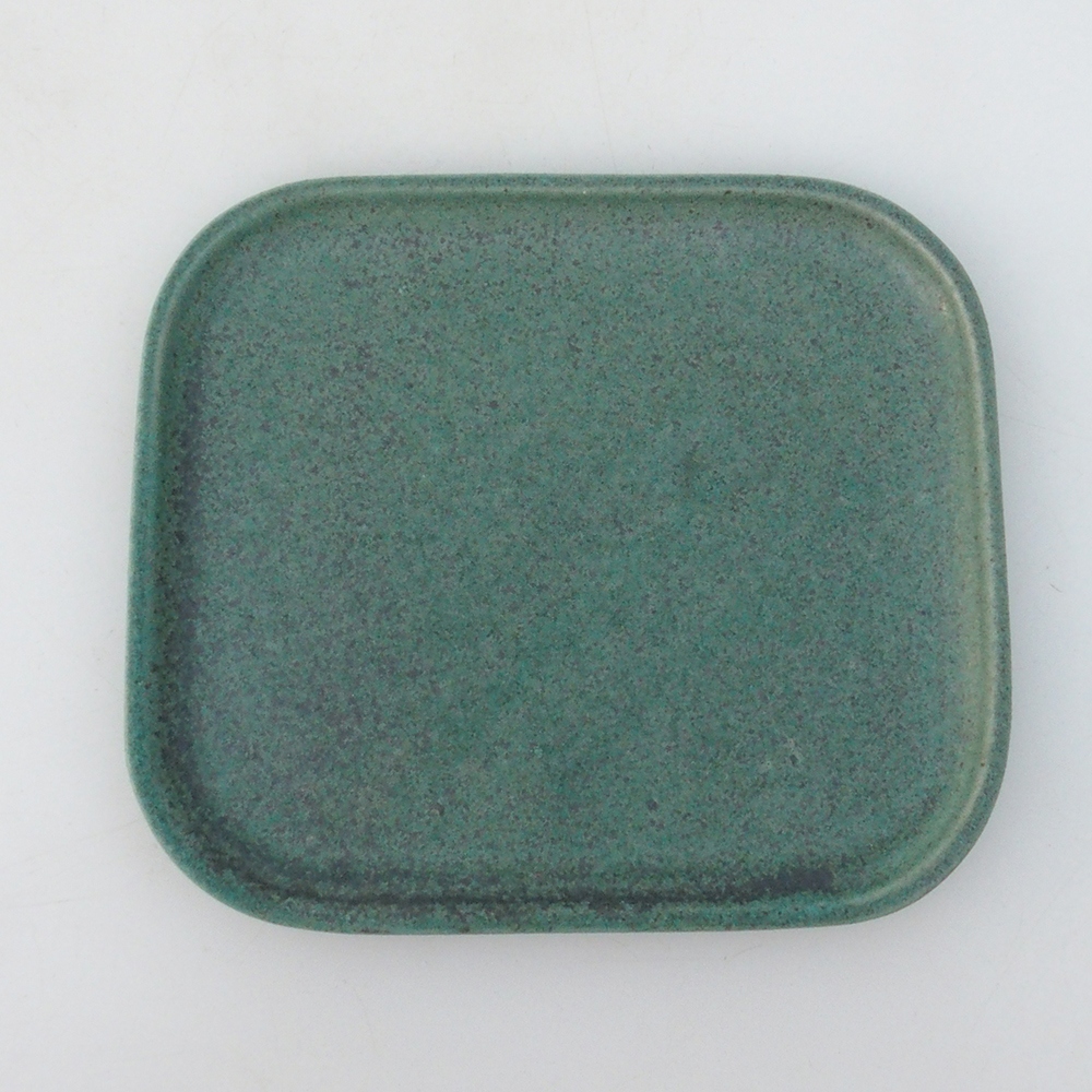 Keramická podmiska H38 -12 x 11 x 1 cm  - zelená